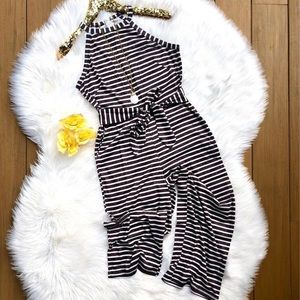 Black & White Stripe Pant Suit (Size S)